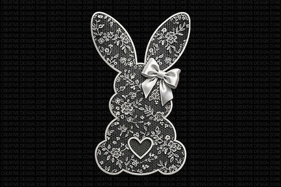 Download Lace Bunny Silhouette PNG - Premium Bundle